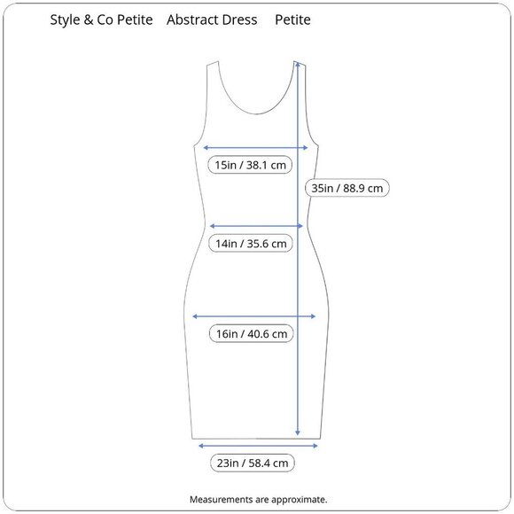 Style & Co Petite Sleeveless Abstract A Line Embroidered Collar Dress Petite PP - Picture 11 of 12